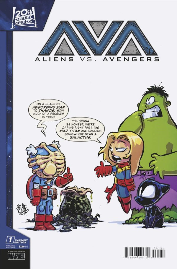 Aliens vs. Avengers (vol 1) #1 Skottie Young Variant VF