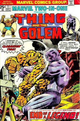 Marvel Two-in-One... Presents The Thing and The Golem (vol 1) #11 FN