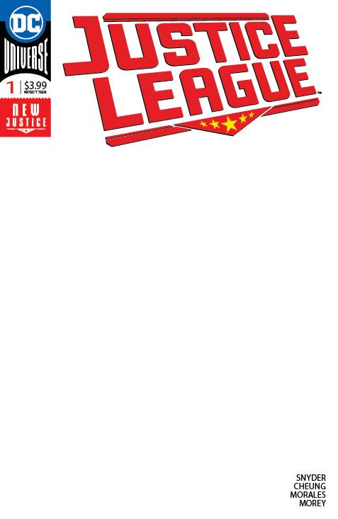 Justice League (vol 4) #1 Blank Variant NM