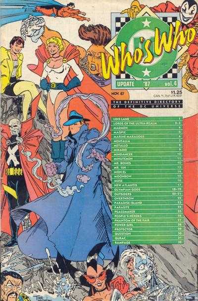 Who's Who: The Definitive Directory of the DC Universe Update '87 #1-5 Complete Set VF