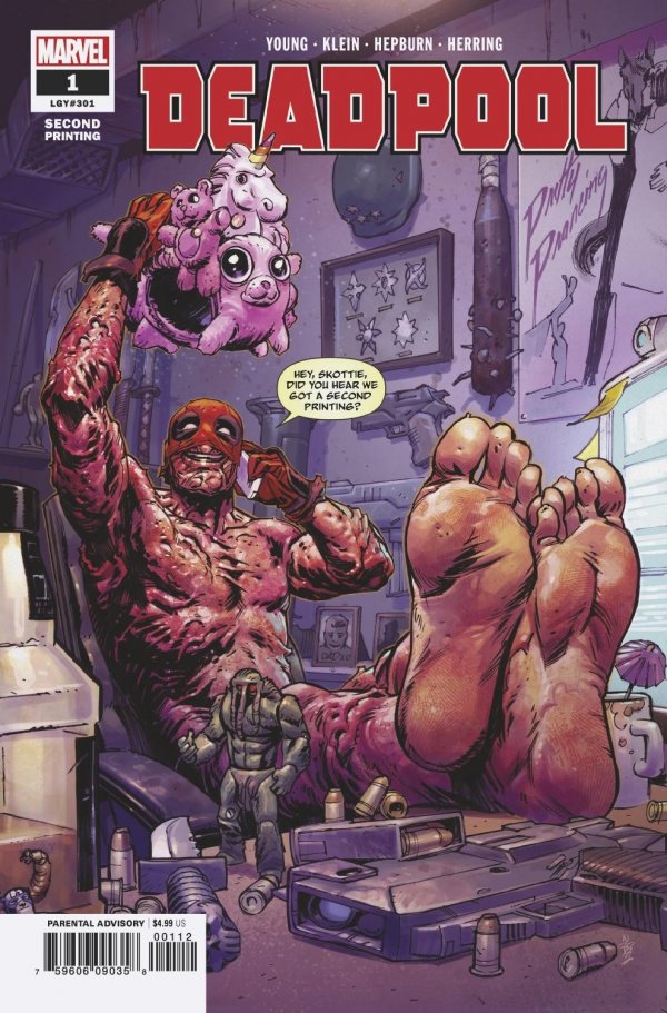 Deadpool (vol 6) #1 2nd Printing Klein NM