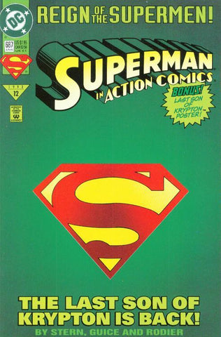Action Comics (vol 1) #687 Butch Guice Die-Cut Variant VF