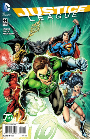 Justice League (vol 2) #44 Ivan Reis Green Lantern 75th Anniversary Variant NM