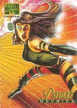 1995 MARVEL MASTERPIECES - CANVAS CARD - ( 16 OF 22 ) Psylocke