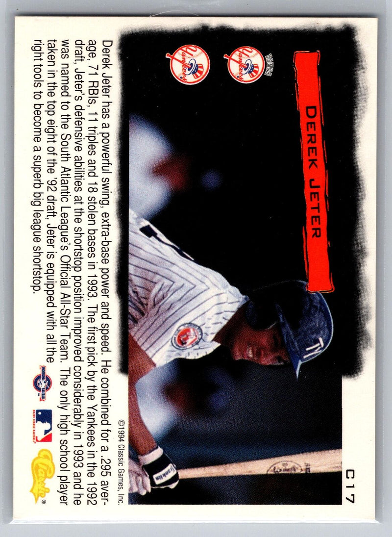 1994 Classic Cream Of The Crop MLB Derek Jeter C17