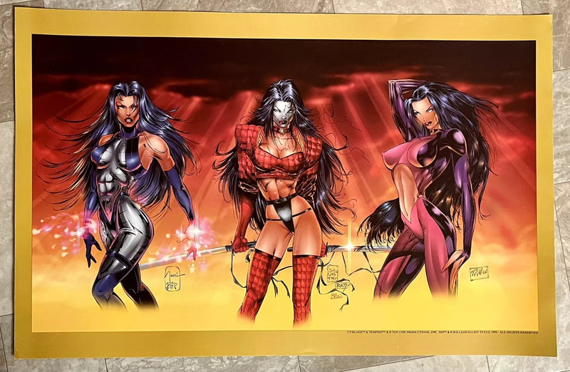 1995 Shi Cyblade Tempest 32”x22” Poster Print Silvestri