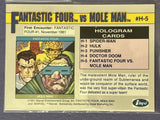 Marvel Universe - 1991 Impel: Hologram H-5 FANTASTIC FOUR VS MOLE MAN