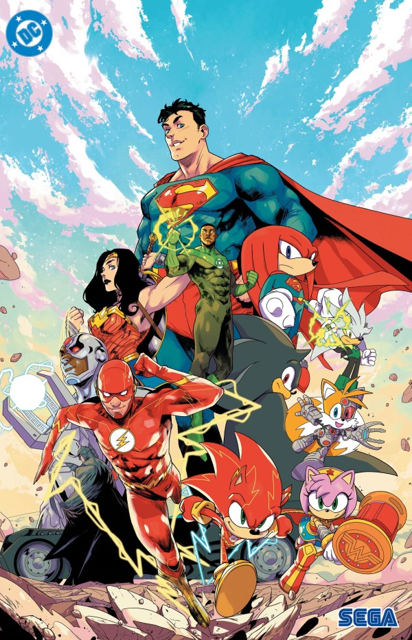 DC x Sonic the Hedgehog: The Metal Legion (2026) #1 Cover E Pablo M. Collar Foil Virgin Variant NM