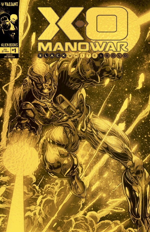 X-O Manowar: Black, White, & Gold (2026) #1 Cover D Joe Quesada Gold Foil Variant NM