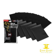 Matte Black Deck Guards 50 Sleeves - Corn Coast Comics