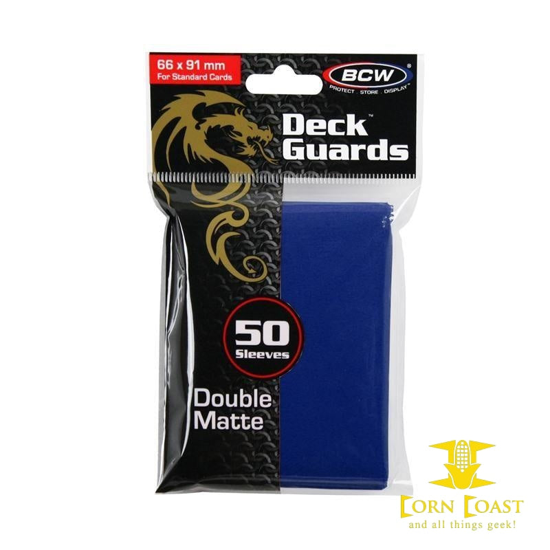 Matte Blue Deck Guards 50 Sleeves - Corn Coast Comics