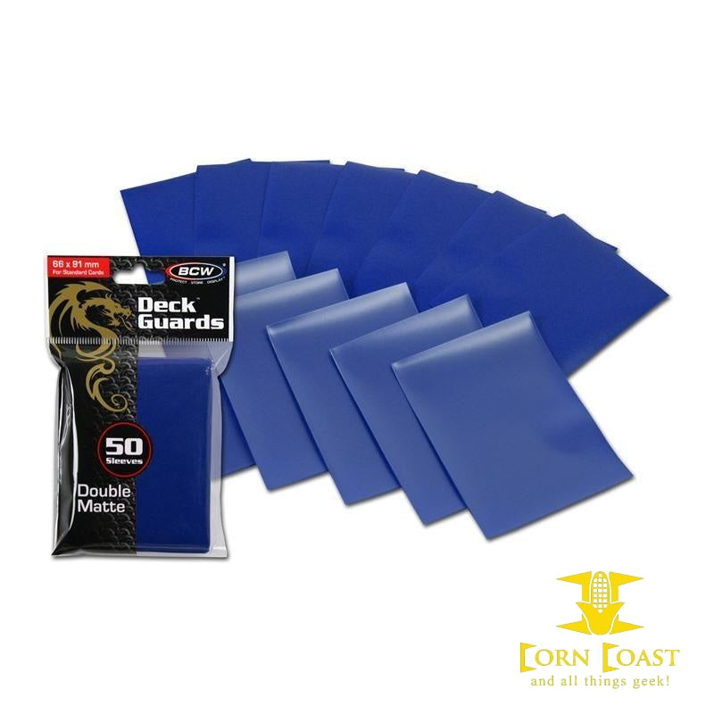 Matte Blue Deck Guards 50 Sleeves - Corn Coast Comics