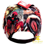 Marvel Deadpool All Over Sublimated Print Snapback Baseball Hat OOP - Corn Coast Comics