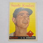 1958 Topps SANDY KOUFAX Los Angeles Dodgers #187