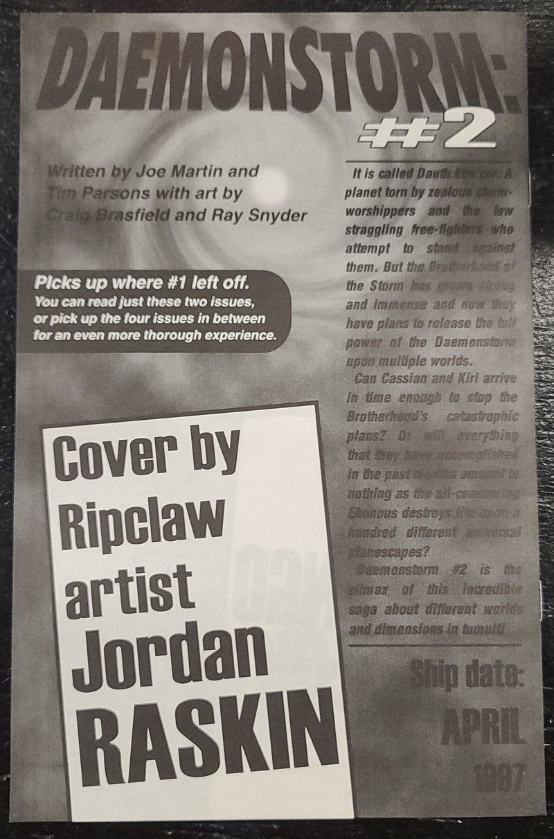 Daemonstorm Prologue 1996 Ashcan promo