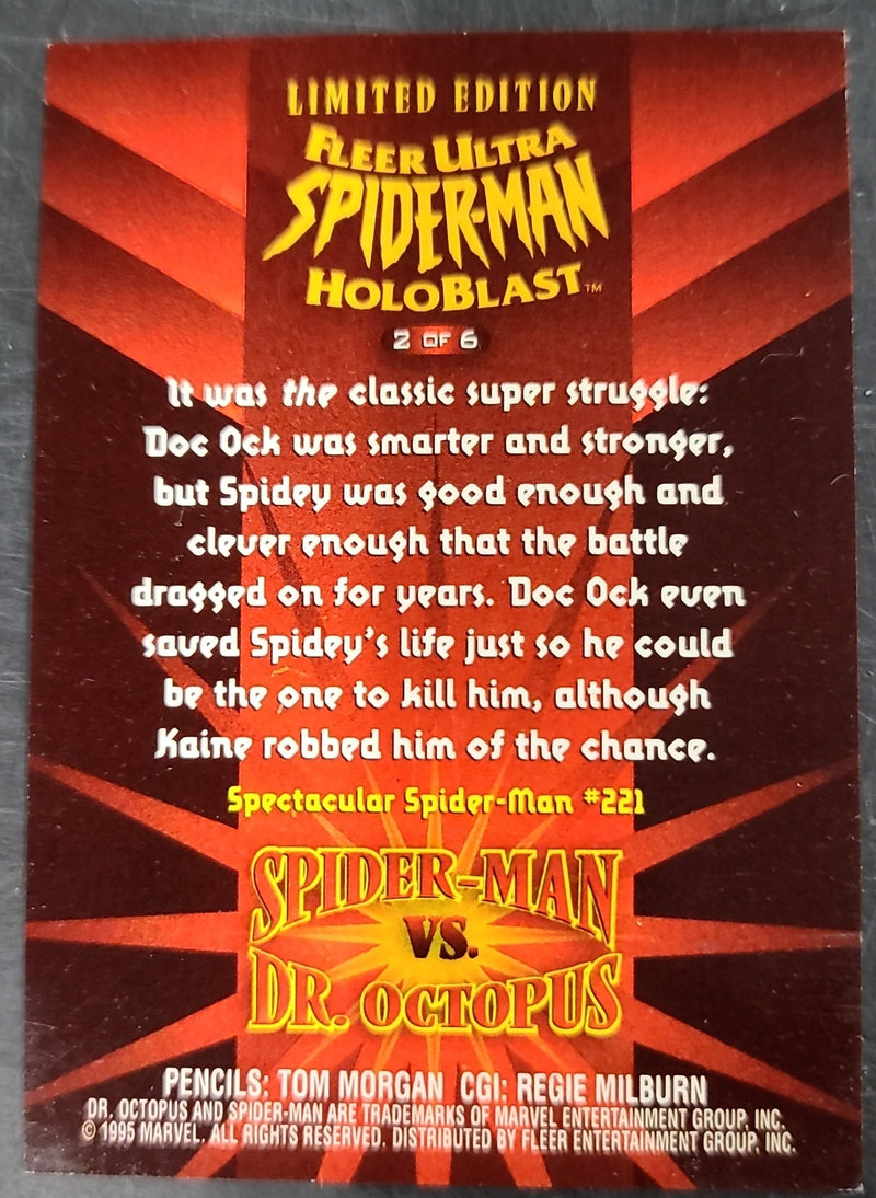 1995 Fleer Ultra Marvel Spider-Man Holoblast Spider-Man vs. Dr. Octopus #2