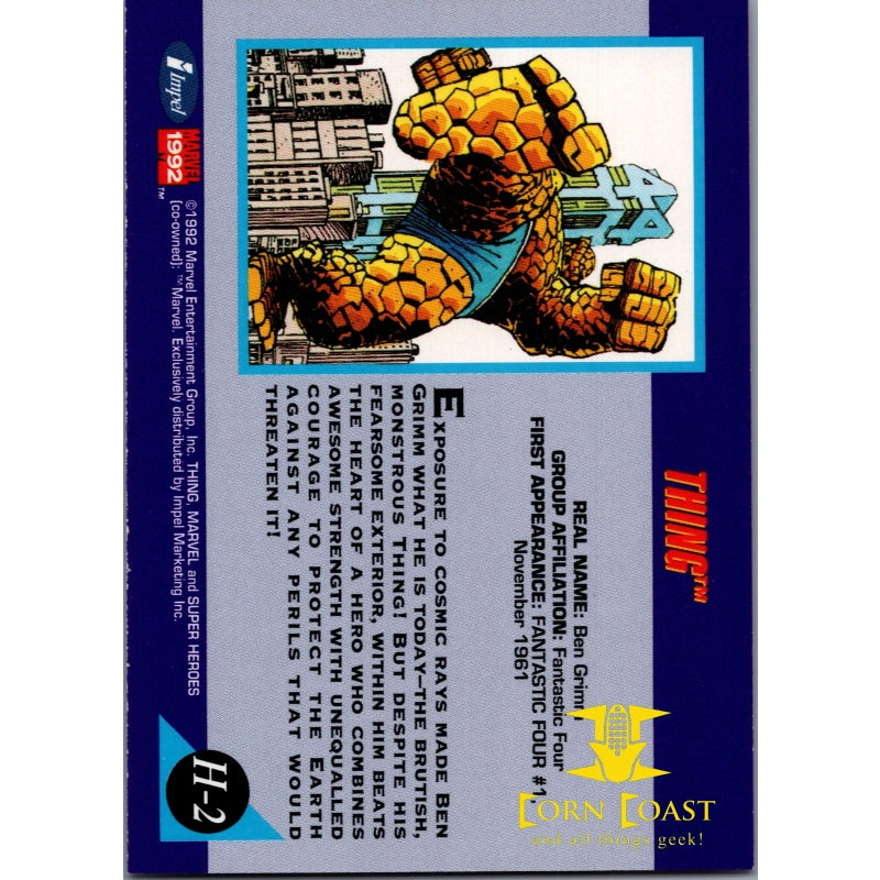 1992 Impel Marvel Universe Series 3 Holograms Thing #H-2 - 