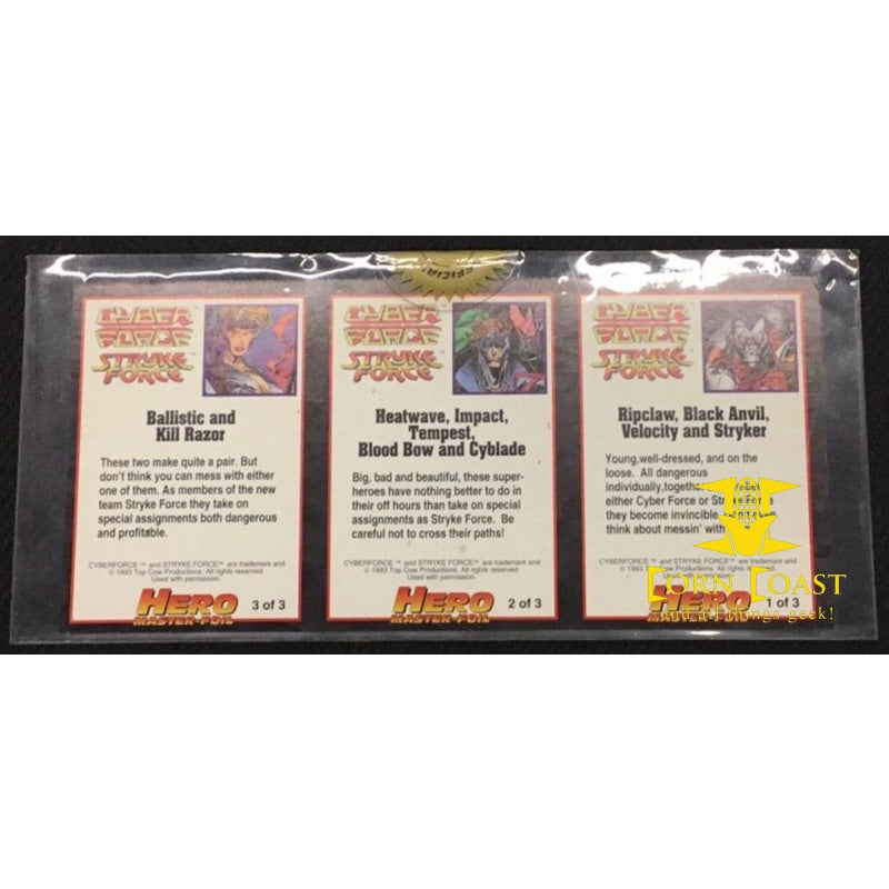 1993 Hero uncut Master Foil - Comic Cards