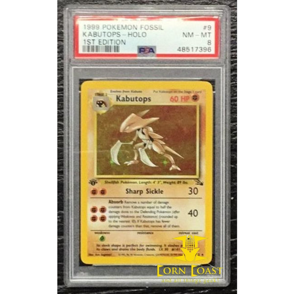 1999 Pokémon Fossil 1st Edition Kabutops Holo #9 authentic SGC 9 MINT