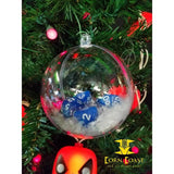 2020 Snow Covered Dice Christmas Tree Ornaments - Blue - 
