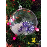 2020 Snow Covered Dice Christmas Tree Ornaments - Purple - 