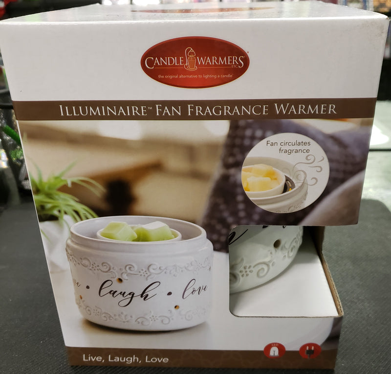 Large Live Laugh Love Pluggable Wax Cube Warmer with fan