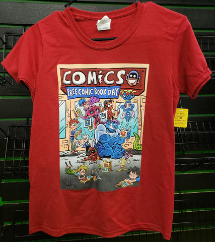 Free Comic Book Day red shirt size XS