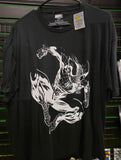 Spider-Man white print on black shirt size XXL