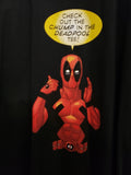 "Check out the chump in the Deadpool tee" shirt size XL