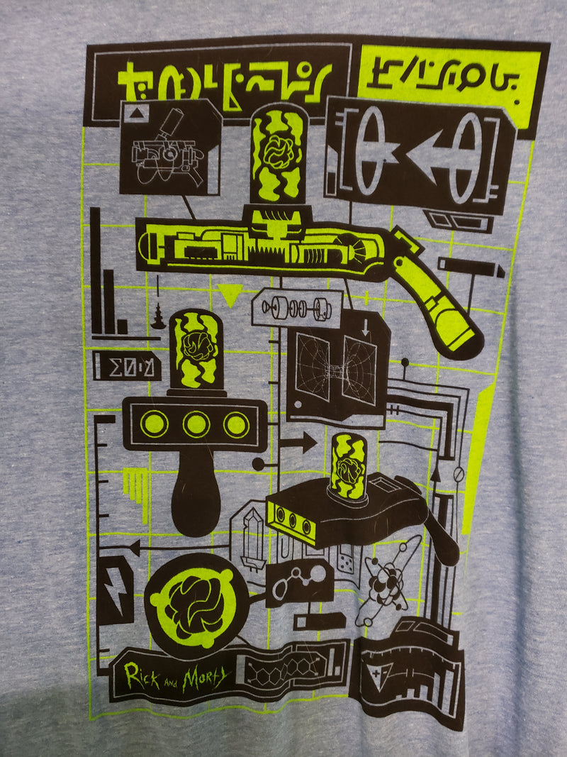 Rick and Morty portal gun women's t-shirt size L