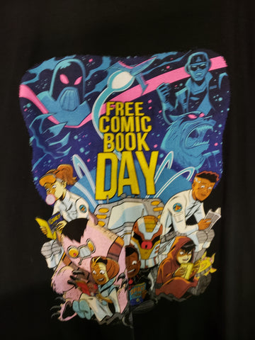 Free Comic Book Day sci-fi themed shirt size XL
