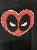 Deadpool heart mask shirt size XL