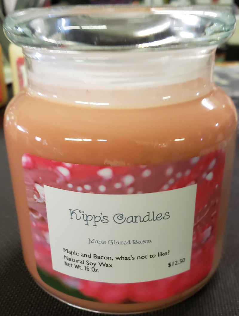 Maple glazed bacon double wick 16 oz candle