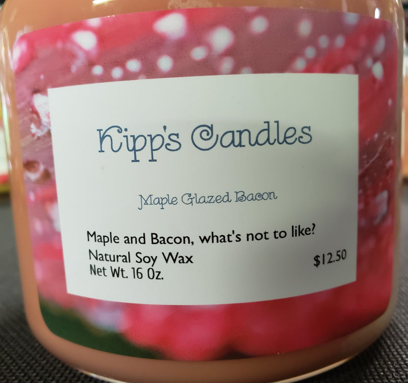 Maple glazed bacon double wick 16 oz candle