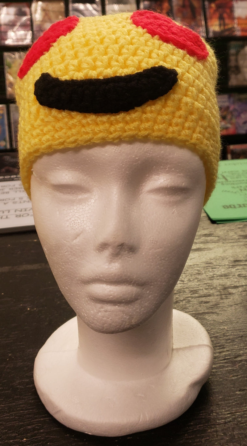 Heart eyes emoji adult knitted winter hat
