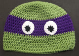 Ninja Turtle Donatello child knitted winter hat