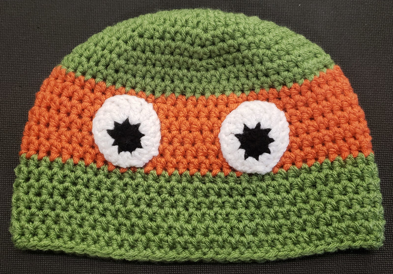 Ninja Turtle Michelangelo adult knitted winter hat