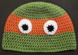 Ninja Turtle Michelangelo child knitted winter hat