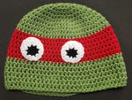 Ninja Turtle Raphael adult knitted winter hat