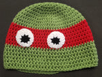 Ninja Turtle Raphael child knitted winter hat