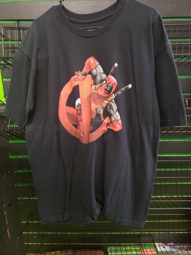 Deadpool Peace, Love, and Chimis gray shirt size XL