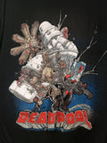Deadpool in space suit with giant gun shirt size XL