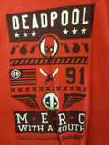 Deadpool Merc With A Mouth red shirt size XL