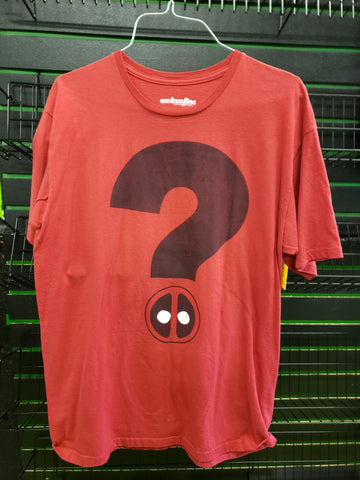 Deadpool question mark shirt size XL
