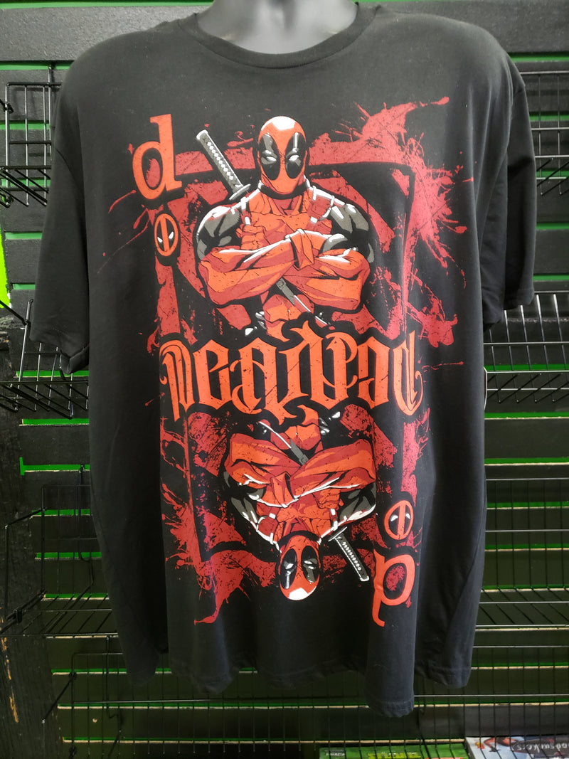 Deadpool playing card shirt size XL
