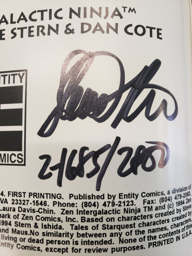 Zen Intergalactic Ninja #3 autographed with COA NM