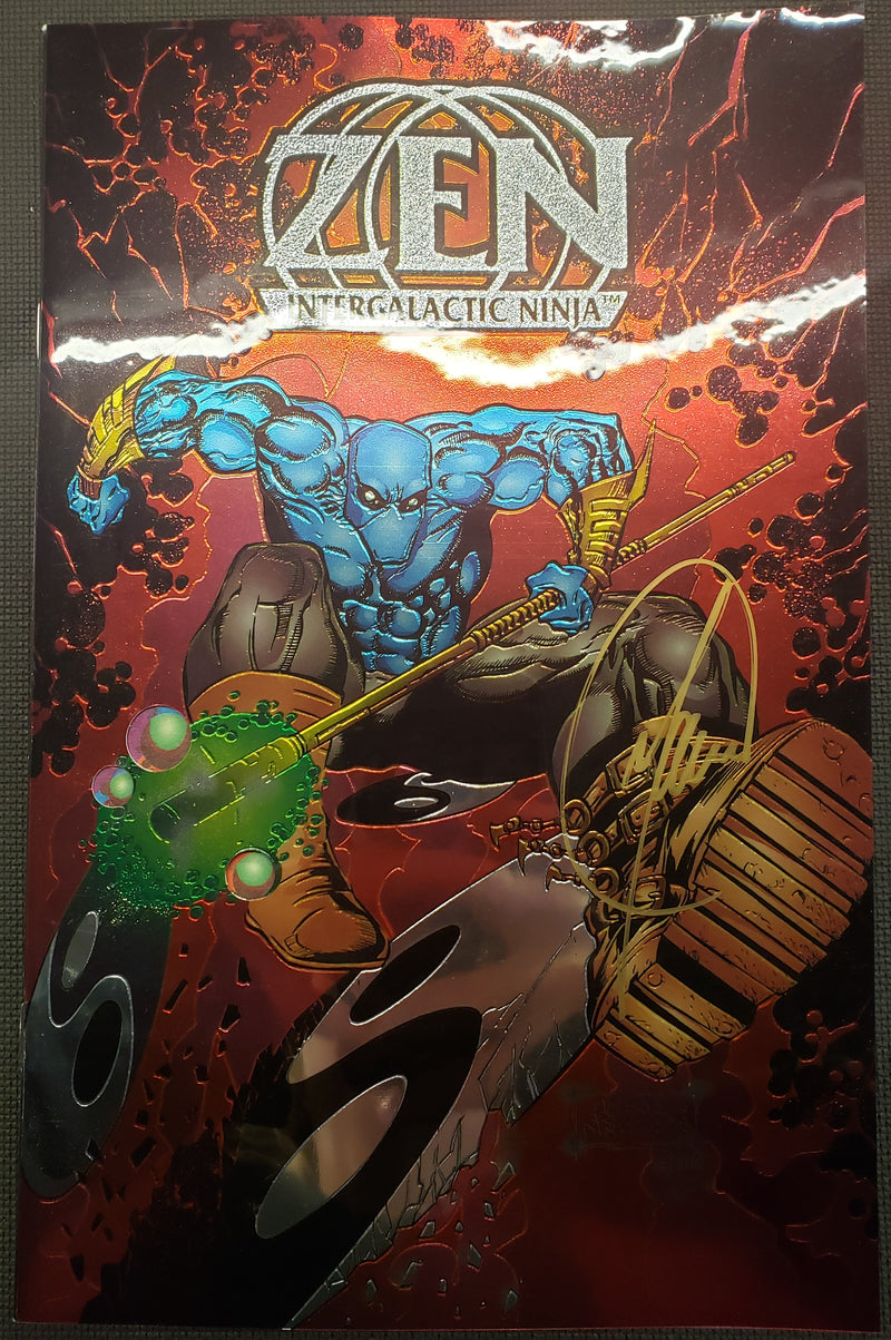 Zen: Intergalactic Ninja (1994) #1 Deluxe Chromium Cover SIGNED NM