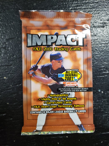2000 Impact MLB Baseball card pack