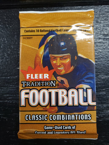 2003 Fleer Tradition NFL football classic combinations card pack