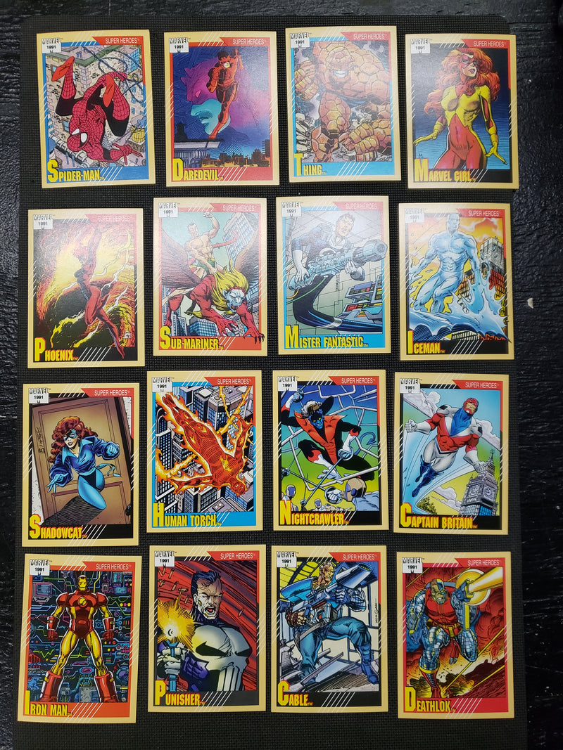 1991 Marvel Impel Complete Base Trading Card Set